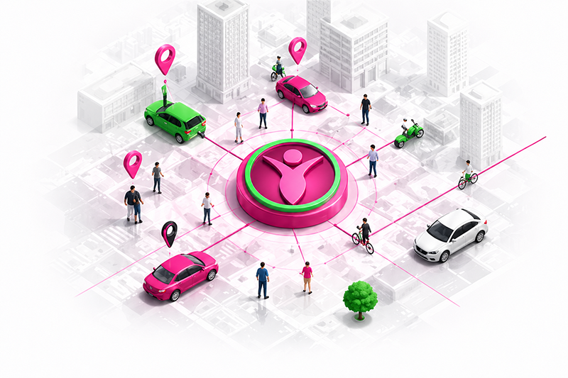 PTDT protocol workspace with city mobility feed and network map